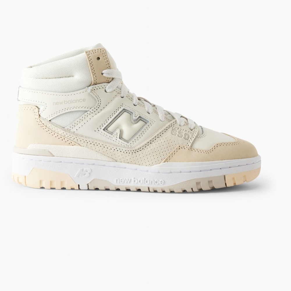 New Balance Cream and Tan Sneakers
